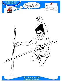 Çocuklar İçin Atletizm Boyama Sayfaları 
